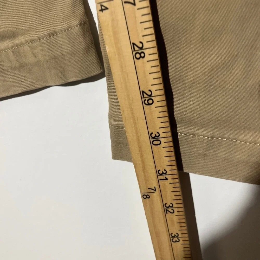 Lacoste Slim Fit Chino Pants Mens 32 Tan Khaki Cotton Twill Trousers - Picture 7 of 8